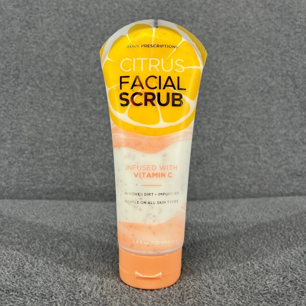 Body Prescriptions Citrus Facial Scrub Orange Vitamin C Exfoliating 7.8 oz